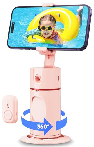 JOCOSA Trépied de suivi automatique du visage, aucune application nécessaire, support de prise de vue intelligent rotatif à 360°, contrôle gestuel, perche à selfie de suivi du corps, support de caméra