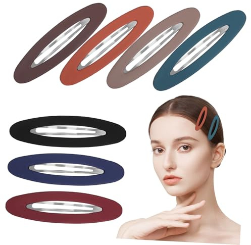 FOMIYES 7pièces Lot De Barrettes Ovales Pour Cheveux Fins Pinces à Pression Décoratives Accessoires De Coiffure Pour Femme