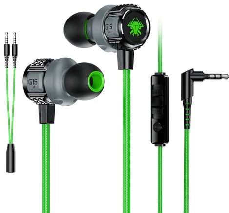jiingekk 3.5mm Earbuds With Microphone For PC Laptop Corded Corded Headphones Headsets For Computer Desktop Gaming Earphones