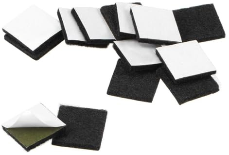 TA-VIGOR 48 Square Felt Furniture Pads 20mm x 20mm Self Adhesive Floor Protectors 3mm Thick for Furniture Feet Chair Legs Hardwood Tile Black
