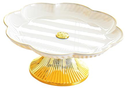 Gcljlmy Vassoio da portata per frutta, base stabile, decorazione per la casa, piatto per caramelle, moderno con piedini, supporto per dolci, snack, frutta (L)