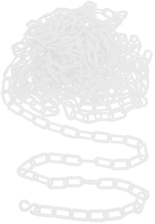 HIAKDOFT 10m Plastic Chain Links for Safety Chain Weatherproof Warning Signs for Events and Construction Sites Crowd Control Barrier for Traffic and Parking Lots