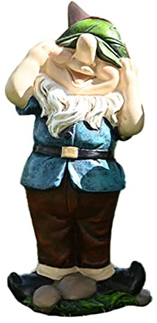 Milisten 1 Pieza Estatua de Jardín de Duende para Decoración Exterior Adorno de Jardín Divertido y Resistente al Agua