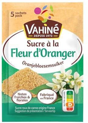 VAHINE – Sucre Aromatisé à la Fleur d’Oranger, Parfum Délicat et Saveur Sublime (Sachet 7,5g) - Lot de 4 - vendu par Lot