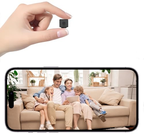 ESTABA 4K Hidden Spy Mini Camera, WIFI Wireless Security Cameras, Nanny House Security Tiny Cams, Long Battery Life, Night Vision Motion Detection, For Home Office Car Security Camera