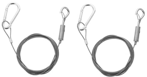Toddmomy 2 piezas Cuerdas de Acero Inoxidable para Colgar Lámparas con Gancho Metros Resistentes y Prácticas para Decoración del Hogar