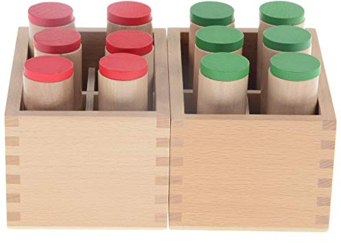 Legno Montessori Sensoriale Materiale Uditivo Contenitore Titolare Cilindro Sonoro