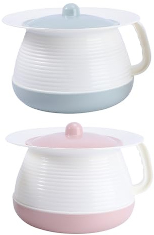 TOYANDONA Spittoon Household Potty 2pcs with Lid Baby Urinal Bucket Stable Pp Plastic and Thickened Portable Handle for Boys, for Potty Training and Travel Use