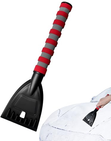 Generico Raschiaghiaccio per Parabrezza Auto - ABS 34x11x3,5 cm | Pale da Neve Leggere con Design Compatto, Facile da Pulire, Accessorio per Auto Invernale | per Uso Domestico, su Strada e all'aperto