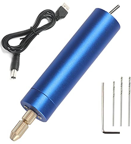 Electric Hand Drill Set for Resin Electrical Pin Vise Kit with 3pcs Bits Epoxy for Jewelry Making USB