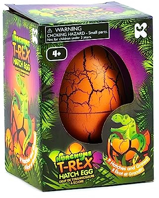 Keycraft Nurchums Dinosaur Hatching Egg – T-Rex Growing Toy, Self-Hatching Egg, Collectible Dino, 11 cm