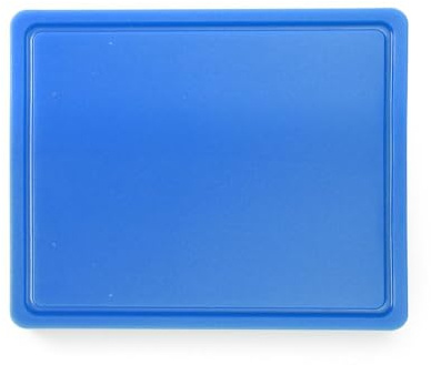 HENDI Schneidebrett, HACCP, GN1/2, 325x265x(H)12mm, HPDE, blau | Beidseitig nutzbar, eine Seite glatt-eine Seite mit Saftrille, minimiert das Abstumpfen von Messern