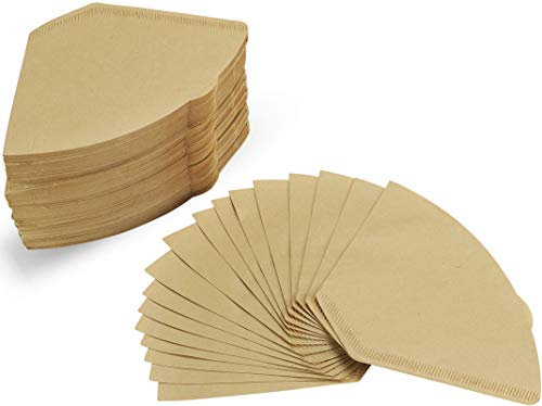 peaceleaf Cone Coffee Filters (Natural Unbleached, 300 Pieces, #4 Size)