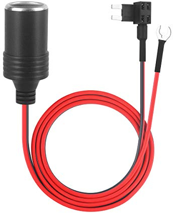 Mechero de coche de 1 m con kit de fusibles, adaptador de encendedor de cigarrillos de coche, cable adaptador de grifo de circuito adicional, cable de 1,0 mm con portafusibles de 12 V para mini