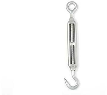 Tenditore occhio - gancio M8 mm. in acciaio Inox A4 - AISI 316