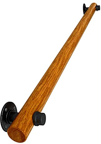 Moderner Holz Handlauf Handlauf für Treppen Innen Aussen Wandhandlauf Treppengeländer Geländer Support Kit,Sicherheitsgeländer Handläufe,Anpassbare Länge (110cm)