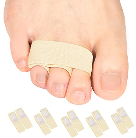 Sumiwish Toe Straightener Bandagen, 10er Pack Toe Wraps, Toe Splints für überlappende Zehen, Broken-Crooked-Claw-overlapping-Bent Tapes Brace Cushioned für Herren und Damen