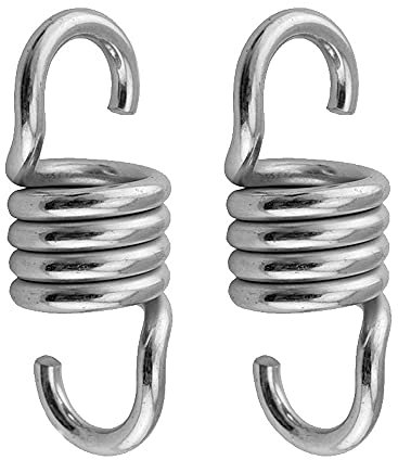 FLFTWSY Hollywoodschaukel, 7 mm, mit einer Spannung von 500 kg, Outdoor-Zubehör für Wiege, Hängekorb, Feder mit hoher Festigkeit, 2 Stück