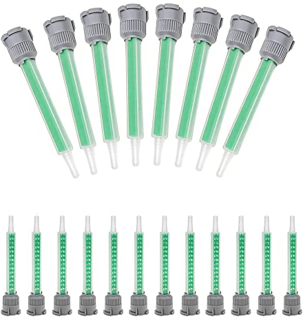 Hezhou 20 pezzi MBQ05-16L Ugelli per miscelazione epossidica Miscelatore statico ugello miscelatore punte per miscelatore colla in plastica 1:1 miscelatore 2 K miscelatore per flusso di tubo