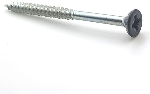 Vis bois tête fraisée 6x200 mm RAL 7016 gris anthracite Pz zn par 50