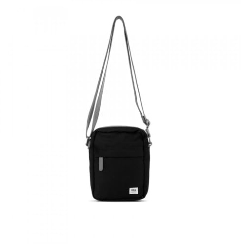 ROKA Bond Small Crossbody Bags for Women & Men - Mobile Phone Bag w/Multi Pockets & Adjustable Strap for Wallet, Cards & Keys - Ash Black