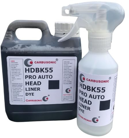 Carbusonic Black Headliner Dye Kit for Car Interior Trim Restoration | Interior Renovation, Car Trim, Faded Headliner Dye Kit