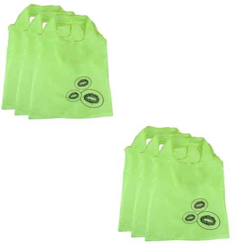 PRETYZOOM 6 Stk einkaufstasche - freundliche Taschen rote Handtaschen erdbeer tasche Faltbare Einkaufstüten umweltfreundliche Taschen wiederverwendbare Tragetaschen Obst Aufbewahrungstasche