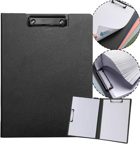Portablocco A4, HAIYUU Cartelline Portadocumenti con Copertina Raccoglitore in Plastica Foldover Clip Boards Cartelline Porta Documenti Faldone Portablocco A4 per Scuola Industria Ufficio
