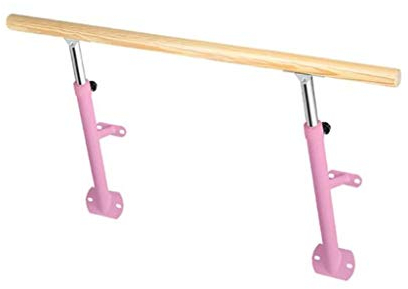 Doppelte Ballettstange, tragbare Ballettstange, höhenverstellbar, freistehende Dehnstangen für Zuhause, Kinder, Mädchen, Fitness, Tanzleiter (Farbe: A)