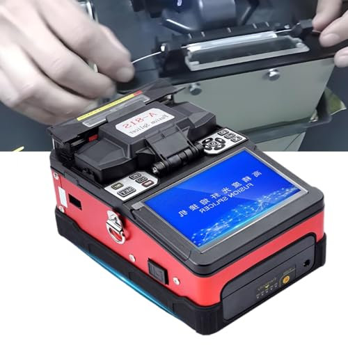 Hoiaost Giuntatrice Fusione Fibra Ottica Completamente Automatica, con Touch Screen 5,0 Pollici, Kit Giunzione A Fusione con Giunzione 7s E Riscaldamento 18s, per Progetti Giunzione Ftth E Cavi