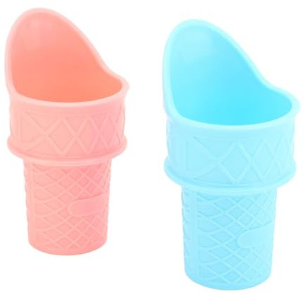 2pcs Ice Cream Cone Scoop, Plastic Reusable Plastic Cone Holder Ice Cream Cone Scoop Ice Cream Rack Mini Ice Cream Scoop for Birthday Party Wedding Home