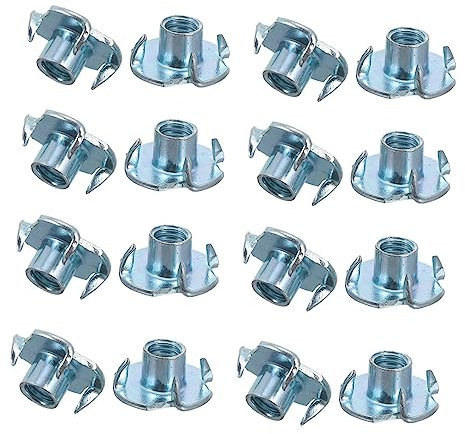 ULTECHNOVO 18stücke Dreilochmuttern Aus Eisen Mit Flansch Und Runder Basis Für Möbelbefestigung Blockiermutter Mit Stabiler Leistung