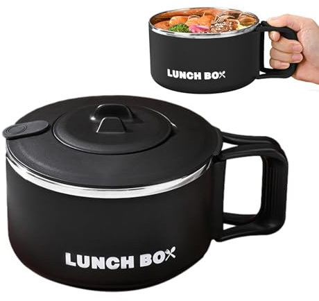 Bol à soupe avec couvercle - 1200 ml - Bol à soupe Ramen-koher Bail japonais | Goupille à pâtes portable de haute capacité pour l'université, la maison, la chambre à coucher
