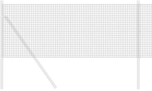 vidaXL Doppelstabmattenzaun 10000 x 60 cm Grau | Langlebiger Eisenrahmen mit PVC-Beschichtung, Perfekt für Gärten und als Grenze, Einfacher und funktionaler Look
