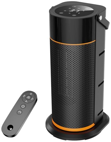 HiLUNDA 2000W Energiesparend Heizlüfter Leiser – PTC Keramik Schnell Heizstrahler mit Fernbedienung, Timer, 70°-Schwenkfunktion, LED-Anzeige für den Einsatz im Büro, Schlafzimmer, Bad, Zuhause