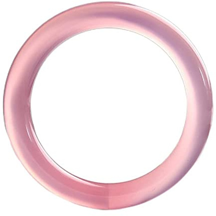 Natural Ice Pink Achate Armreifen 10mm Hibiscus Jade Armband für Frauen Chalcedonjudenschachtel Geschenk für Frau (Größe: 58 mm)