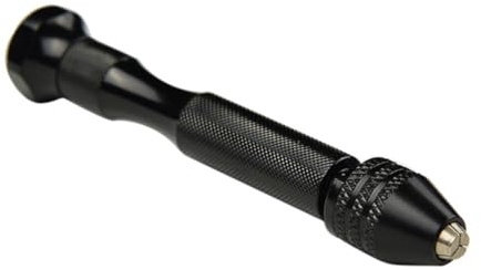 HONITANO Präziser Schwarzer Mini Handbohrer mit Einstellbarem Spannfutter für Modellbau Holz Vielseitig für Schmuck Kunststoff Walnuss und Bastelarbeiten Geeignet