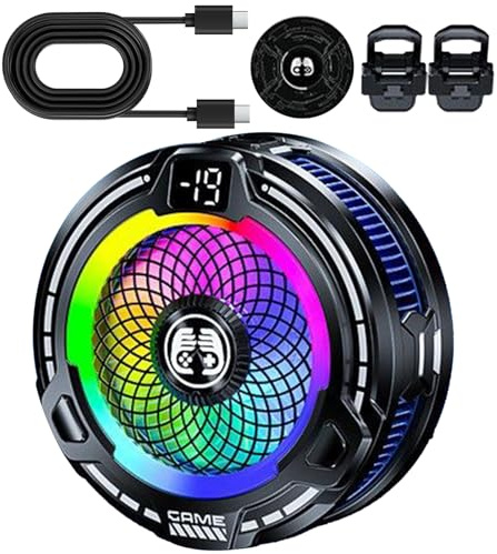 Refroidisseur Téléphone Magnétique 30W - Ventilateur Portable À Vitesse | Réglable Pour Smartphone, Refroidissement Rapide Jeux, Outdoor Vlog Tabl Streaming, Été, Vlog, Utilization Extérieure