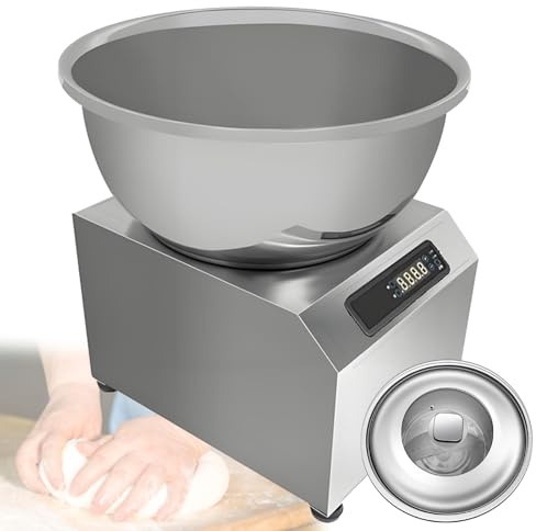 Impastatrice Commerciale da 5 kg/8 kg, Grande capacità, elettrica, con Doppia Rotazione, in Acciaio Inox, per Pane, Pizza, Gnocchi, Facile da Pulire 8kg