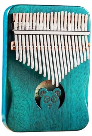 Fingerklavier-Kalimba Kalimba Aus Mahagoni Mit 21 Tasten Daumenklavier 17 Tragbar Für Anfänger(Blue 21 key)