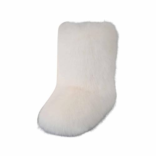 Stivali Doposci Donna Pioggia Imbottiti Scarpe da Neve Impermeabili Scarponcini con Pelo Polyester Beige 39
