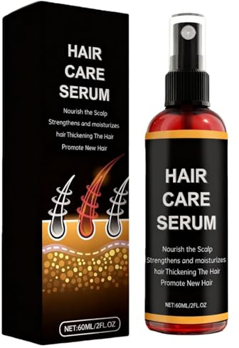 Hair Growth Oil Spray,with Castor & Orga/nic Rose/mary Oil,Beard Growth O/il,Hair Thickening Spray for Thinning Hair & Hair Loss,Natural H/air Serum for Women & Men,Effective for Fuller Stronger H/air