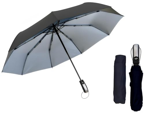 Vivo Technologies Unisex Windproof Travel Umbrella, 103cm Canopy, Durable Polyester, Waterproof & Reinforced, Comfortable Handle, Fast-Drying, Protective Carry Sleeve – Large Coverage for Two