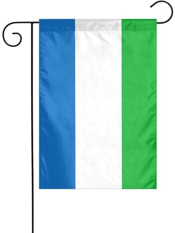 Bandera de Sierra Leona con impresión de bandera para exteriores, 12 x 18 pulgadas, decoración de patio, regalos para decoración de casa, suministros de fiesta