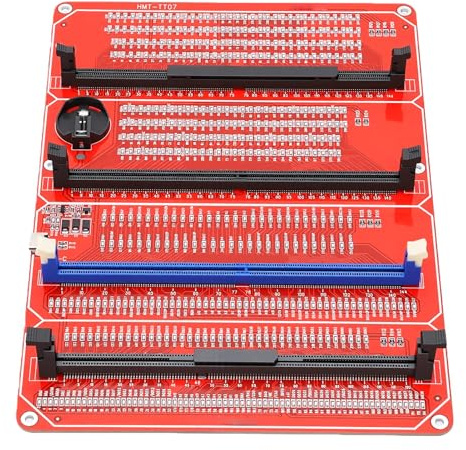 Fabater 4 in 1 RAM Memory Tester, DDR4 DDR5UDMM DDR5RDIMM Memory Diagnostic Analyzer Tester Card with LED Indicator, Repairing Desktop and Server Computers