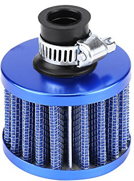 Kit de filtre d'admission d'air froid universel pour voiture, 13 mm, filtre d'admission d'air pour scooter ATV Dirt Pit Bike Moto Carter Vent Vent Breather (Bleu)