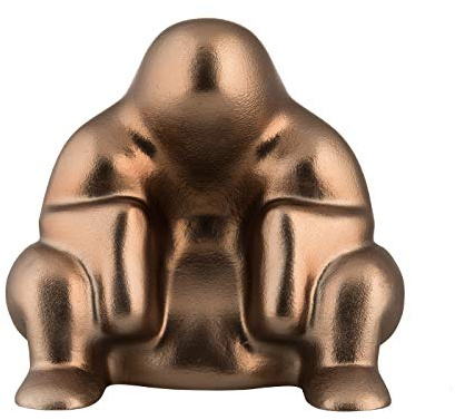 Alessi Dédé PS18 BM - Design Türstopper aus Thermoplastischem Harz Mit PVD Beschichtung, Brown Metal, One Size