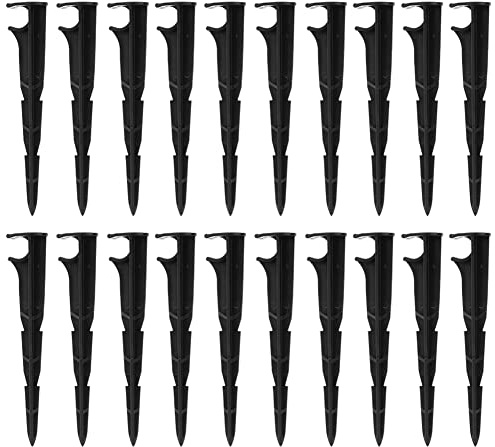 20Pcs Pali di supporto per il gocciolamento del-l'irrigazione, supporto per tubo flessibile di plastica per irrigazione, serra, aiuole di fiori Erbe aromatiche(16 * 3cm)
