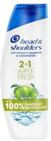 Head & Shoulders Apple Fresh 2in1 Anti Dandruff Shampoo, 330ml. Fresh Feeling, Apple Scent