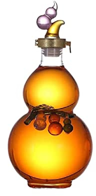 FKJLUN Vin Carafe à Décanter Décanteur de vin en Forme de Gourde, décanteur de Whisky de Verre, Bouteille en Verre Mousseux avec Bouchon à Vent créatif Cavalier 35oz Accessoires de Vin Rouge